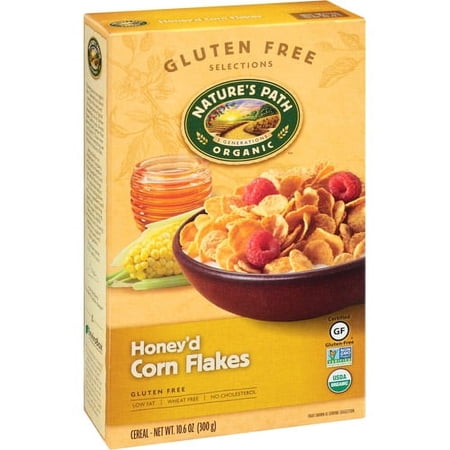 Nature's Path Organic Gluten Free Selections Honey'd Corn Flakes Cereal, 10.6 oz, (Pack of 12)