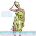 thumbnail image 4 of Colevkie 2 Pieces Bath Wrap Set for Women Bath Skirt & Hair Drying Cap Soft Quick Drying Beach Towel Bath Towel Adjustable for Bathroom Sauna Printed Kiwi Pattern, 4 of 8