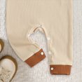 thumbnail image 4 of Kaprioy Baby Boy Romper Newborn Baby Boy Fall Outfit Romper Jumpsuit Bodysuit Infant Clothes Letter Long Sleeve Crew Neck Winter Cute Waffle Bodysuit, 4 of 7
