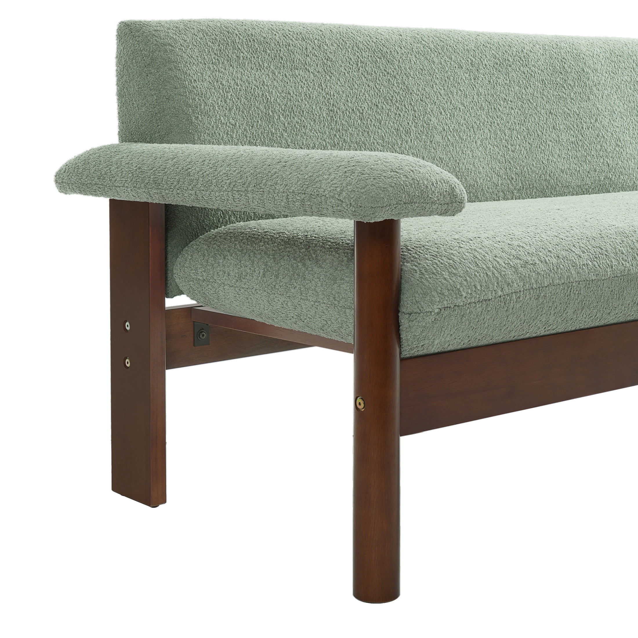 Christopher Knight Home 72.8" Modern Loveseat Sofa, 2-Seater Couch with Armrest Pillows, Green
