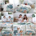 thumbnail image 5 of Queen 4 Piece Bedding Set Sea Turtle Starfish Coral Soft Breathable Duvet Cover and Pillowcase, Farm Blue Gradient Wood Board Duvet Cover Set Bed Sheets for Bedroom Dormitory Guest Room, 5 of 9