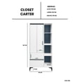 thumbnail image 4 of Closet Ropero, Armario Moderno con Puertas y Cajones, Mueble Organizador para Dormitorio, Diseño Minimalista y Duradero., 4 of 4