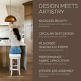 thumbnail image 6 of Open Box Maven Lane Eva Round Swivel Stool, White Oak, Bar Height (2 Pack), 6 of 6