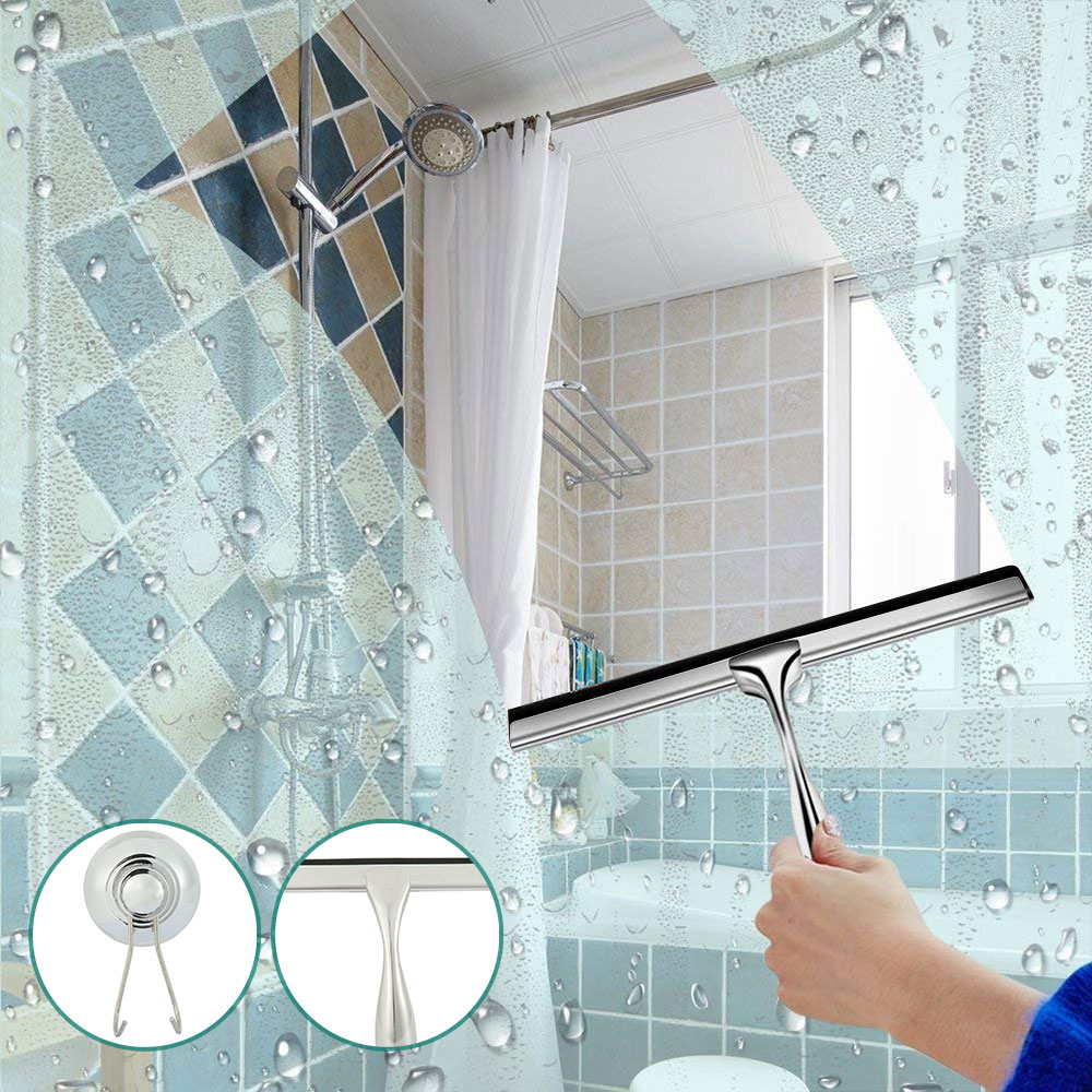 Shower Squeegee Stainless Steel Window Squeegee Window Wiper Shower
