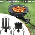 thumbnail image 3 of Frizi Single Burner Camping Stove, 200000 BTU Heavy Duty Propane Gas Stove, Tripod Stand with Adjustable Regulator & Steel-Braided Hose, 3 of 6