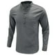 thumbnail image 4 of Blusa y camisa de manga larga con cuello alto para hombre, informal, a la moda, de color liso, transpirable, de manga larga, con cuello alto y bolsillo con botones, blusa de poliéster para hombre, 4 of 9