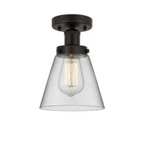 Innovations Lighting - Cone - 1 Light Semi-Flush Mount In Industrial Style-8.25