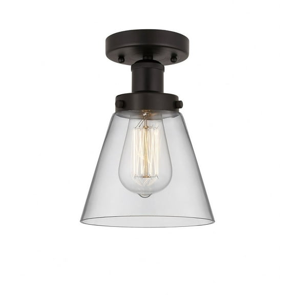 Innovations Lighting - Cone - 1 Light Semi-Flush Mount In Industrial Style-8.25