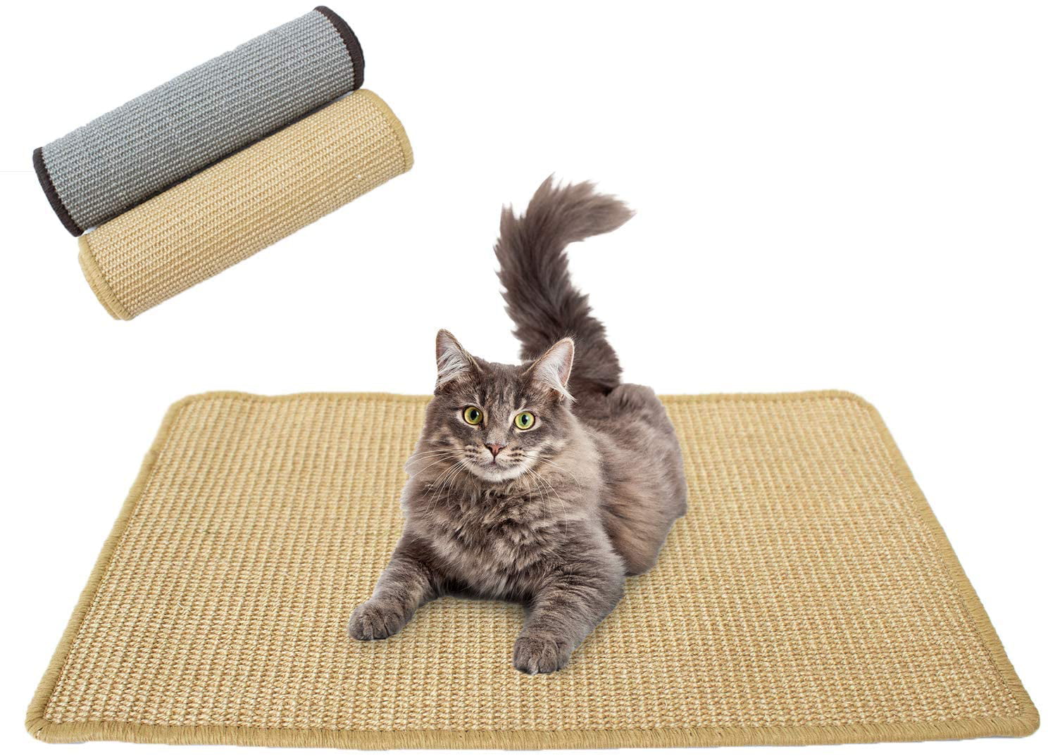 Downtown Pet Supply Natural Cat Scratching Mat with Premium Sisal