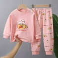 thumbnail image 2 of Bovxnpu Boys Girls Outfits Set 2 Piece Loungewear Set, Boys Long Sleeve Shirt and Pants Set for Toddlers Girls Fall Clothes Home Clothes 1-2 Years, 2 of 3