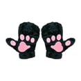 thumbnail image 3 of Guantes de Cosplay para Mujeres y Niñas Salvador Guantes de Felpa Suaves Invierno Cálidos G Negro, 3 of 9