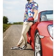 thumbnail image 3 of LA LEELA Men's Hawaiian Christmas Tree Shirts Short Sleeve Button Down Shirt Mens Hawaii Shirts Beach Shirts for Men Funny 5XL Santa Reindeer, Blue, 3 of 7