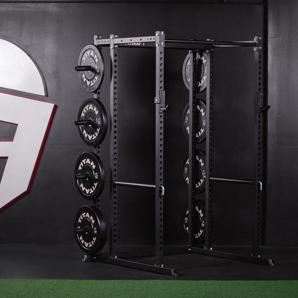 Titan Fitness T-2 Series Power Rack Extension Kit, Black 83" Height x 10" Depth, 2x2 12-Gauge Steel Uprights, Bolt-Together Rack Expansion for Home Gym with Weight Plate Holders
