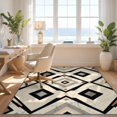 thumbnail image 3 of Design&I 9'x12' Washable Area Rug Interlocking Motif Marble Swirl Design Contemporary Abstract for Great Room, Large Living Giant Skid-Resistant, 3 of 7