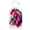 Colorful Geometric Horse, variant on Luggage Tags,Gothic Dark Art Floral Skull Butterfly Design, Double-Sided Privacy Cover ID Labels with Stainless Steel Loop and Address Card for Travel Bag Suitcase