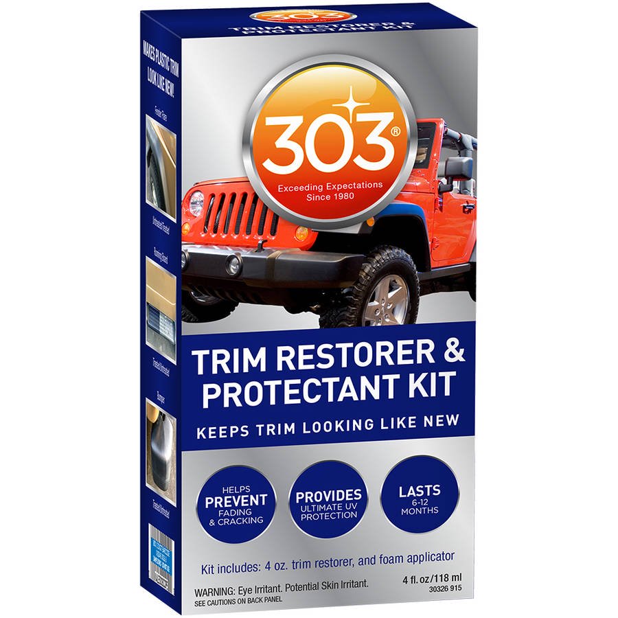 303 Automotive Trim Restorer and Protectant Kit, 4 oz with Applicator