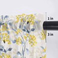 thumbnail image 5 of Yellow Blue Spring Floral Valance Curtains for Kitchen/Living Room/Bathroom/Bedroom Window, Rod Pocket Small Topper Half Short Window Curtains Voile Sheer Scarf, Summer Botanical Farmhouse 42"x12", 5 of 8
