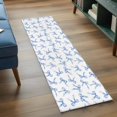 thumbnail image 3 of 2'x6' Rug Runners for Hallways Kitchen, Purple Blue Bow Ribbon Non Slip Entryway Beside Floor Carpet Runner, Vintage Modern Art Bowknot Washable Laundry Room Bedroom Throw Rugs Mat for Family Pet, 3 of 8