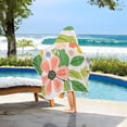 thumbnail image 3 of Yayeee Kids Hooded Towels Toddler Soft Absorbent Beach Bathing Wrap 50" x 23.5", Retro Pink Floral, 3 of 5