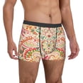 thumbnail image 4 of Cauagu Indian Paisley 1 Print Boxer Briefs for Men,Comfortable Breathable Men's Underwear Moisture Wicking Underpants -X-Large, 4 of 8