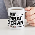 thumbnail image 6 of CafePress - US Navy Combat Veteran - 11 oz Ceramic Mug - Novelty Coffee Tea Cup, 6 of 6