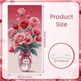 thumbnail image 2 of Pink Roses Love Banner Heart-shaped Romantic Display Purple Bow Green Leaves Valentine Backdrop for Valentine's Day Wedding Anniversary, 2 of 9