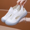 thumbnail image 4 of AUDeals Women’s EVA Cushion Walking Shoes Orthopedic Slip On Sneakers Breathable Lightweight Comfortable All Season Wear (White, 5), 4 of 7