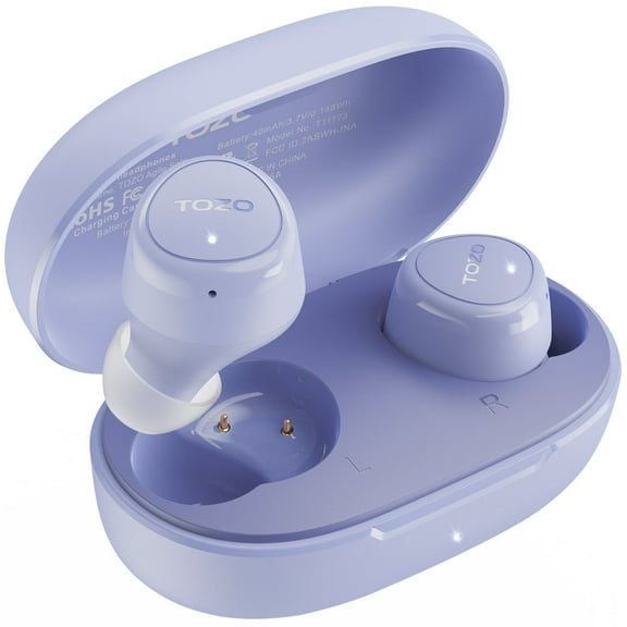 TOZO Agile Solo Mini Wireless In-Ear Light Weight Earbuds Bluetooth 5.3, IPX4 Waterproof, Purple