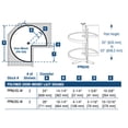 thumbnail image 4 of Knape & Vogt Lazy Susan 24" Door Mount Polymer White 2 Shelves Top And Bottom Mount Post Range 25"- 33" One Per Box, 4 of 4