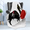 thumbnail image 4 of Spanish Soft Flannel Fleece Throw Blanket, Bullfighter in Action Arena Matador Historical Sports Latin Culture, Cozy Plush for Indoor and Outdoor Use, 50" x 60", Black Vermilion Yellow, by Ambesonne, 4 of 5