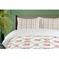 thumbnail image 4 of Ambesonne Shabby Flora Duvet Cover Sets, Curvy Borders Roses, 2-Queen, Multicolor, 4 of 6