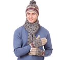 thumbnail image 3 of Conjunto de gorro bufanda y guantes Qarigey A prueba de viento Acrílico Azul marino, 3 of 6