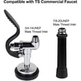 thumbnail image 2 of Pre-rinse Spray Valve Head for All Commercial Kitchen Sink Faucet, High Pressure Dish Sprayer Nozzle with Hand Grip Assembly Replacement Kit for Restaurant Industrial Faucets Black, 2 of 7