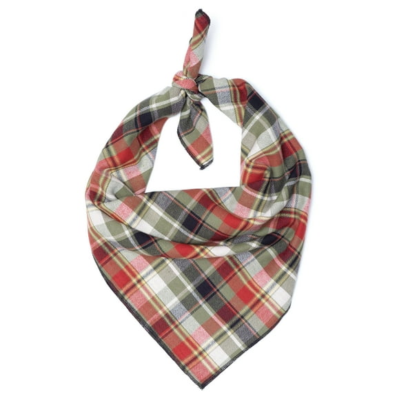 Olive Multi Plaid Bandana