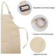 thumbnail image 3 of Toptie Cotton Canvas Parent-Child Apron Set-Khaki-Kid L/Adult XL, 3 of 7