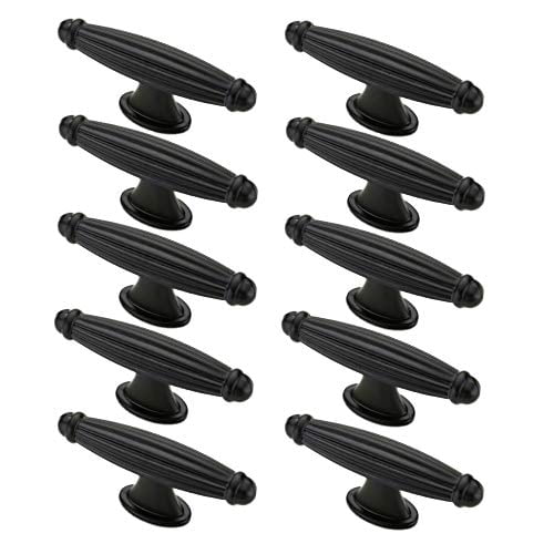 Chris W Matte Black Kitchen Cabinet Knobs Pulls 10 Pack Modern Hardware Handles Door For Dresser Drawers Metal Drawer Pull And Knob T Com Matte Black Kitchen Cabinet Knobs Pulls, Black Cabinet Knobs And Pulls