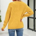 thumbnail image 4 of ShomPort Knitted Sweater Women's Long Puff Sleeve Crewneck Crochet Tops Casual Warm Pullover Jumper Fall Trendy Knitwear, 4 of 4