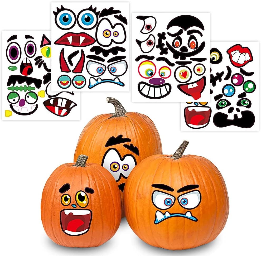 ISHANTECH Halloween Pumpkin Decorating Kit,Pumpkin Stickers,Pumpkin
