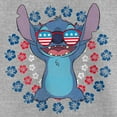 thumbnail image 2 of Girl's Lilo & Stitch Patriotic Hibiscus Circles Graphic Tee Athletic Heather Large, 2 of 5