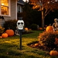 thumbnail image 6 of Kdkad Halloween Skull Solar Lights, Resin Waterproof Garden Lights, Spooky Skull Flickering Flame LED Pathway Lights for Halloween Outdoor Decorations Patio Yard Lawn Porch Supplies, 6 of 7