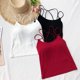 thumbnail image 3 of Guardurnaity Top sin costuras para mujer de verano, bonito tejido elástico y suave, Top corto de verano para mujer, Top corto para mujer Ropa interior negro, 3 of 6