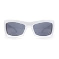 thumbnail image 2 of Runway XXL Oversized Wrap Around Exaggerated Sport Sunglasses White - Black, 2 of 4