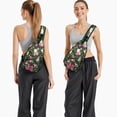 thumbnail image 6 of Artistic Bloom Floral Sling Backpack, Watercolor Flower Print Crossbody Travel Bag, Lightweight Hiking Shoulder Pack, 6 of 6