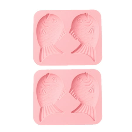 

Kitchen baking mold-Japanese snapper baking silicone mold baking tool Pisces cartoon cake mold pancake baking pan moldpink