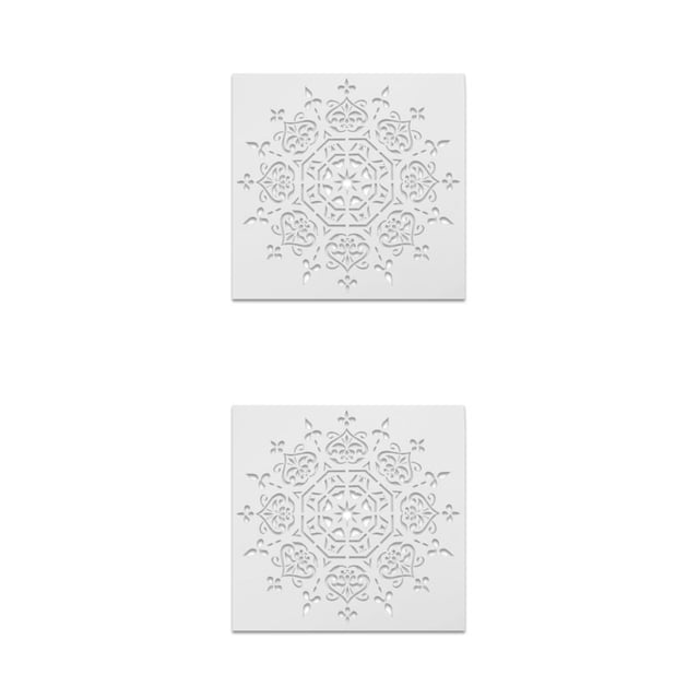 Eigraketly Impresionante arte con impresiones de póster A3, pósteres lavables y duraderos, impresiones, plantillas de pintura, Mandala DIY, 2-30*30cm 2Conjunto