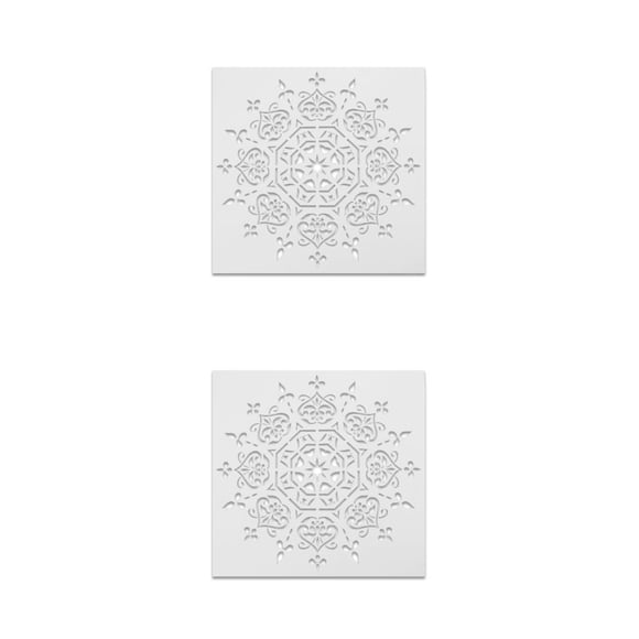 Eigraketly Impresionante arte con impresiones de póster A3, pósteres lavables y duraderos, impresiones, plantillas de pintura, Mandala DIY, 2-30*30cm 2Conjunto