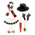 thumbnail image 2 of Kit de decoración de muñeco de nieve navideño, disfraz de traje, ojos, juguete de regalo para jardín, muñeco de nieve C, 2 of 8