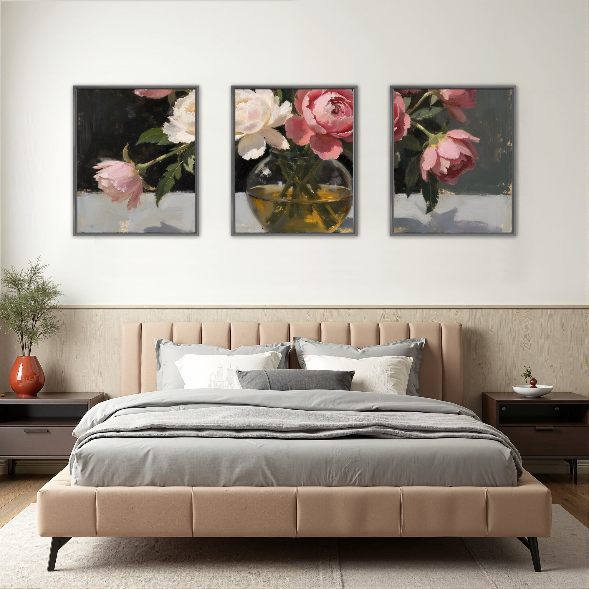 MAYEERTY Modern Abstract Wall Art Painting, Living Room Decor, Black Aluminum Alloy Frame, 23.6"x15.8"
