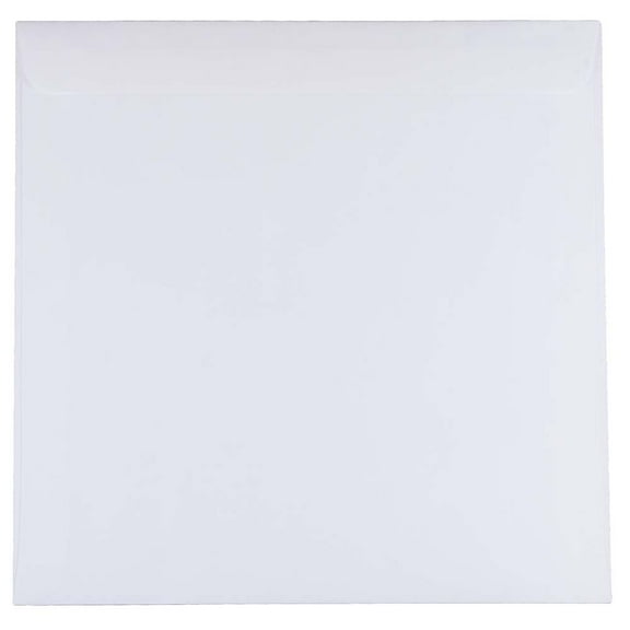JAM Paper 12.5 x 12.5 Large Square Invitation Envelopes, White, Bulk 250/Box