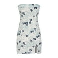 thumbnail image 4 of Bandeau sin tirantes para mujer, camisetas de tubo con estampado de verano, informal, Sexy, con hombros descubiertos, vestido dividido para vacaciones Pompotops  ghjkhdj12030, 4 of 8